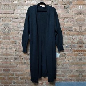 Vintage 1960's Handmade Black Knit Overcoat